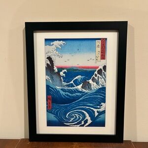 Naruto Whirlpools Framed Japanese Art Print 12x15 Hiroshige Ukiyoe Wall Art